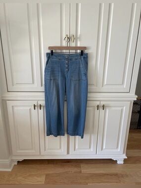 Chico’s: Light Wash Wide-Leg Cropped Jean U.S. Size 6P (Chico’s Size 0.5P)
